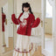 "Wandering Poet" Red Hanfu: Winter Lunar New Year Jacket Set