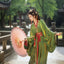 马山楚墓战国袍 - 金色织锦汉服套装