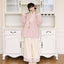 “小马麻薯”粉色毛绒汉服套装:保暖航空袖服饰