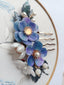 Handmade Pure Copper Purple Floral Hair Comb | Hanfu Decor