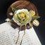 Handmade Green Peony Silk Hairpin | Chanhua Hanfu Accessory