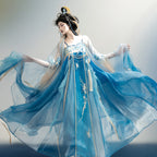 [Moonlit Night] Modern Hanfu Set - Chinese Style Wide Sleeve Coat & Dress