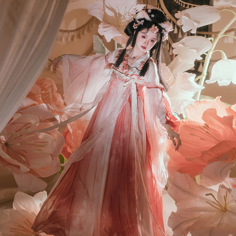 [Sajin] 唐汉服 - 粉莲花仙襦裙套装