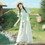 [Chui Qing] Modern Hanfu Set - Summer Round Neck Shirt & Lantern Pants