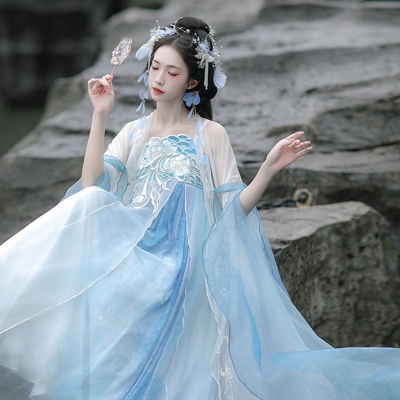 [碧波] 仙气汉服套装 - 2024新款诃子裙