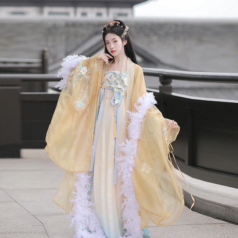 [虞霓裳] 缥缈汉服 - 唐制诃子裙套装