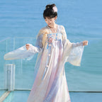 传统汉服套装 - 粉蓝女士夏季服装