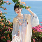 传统汉服套装 - 粉蓝女士夏季服装