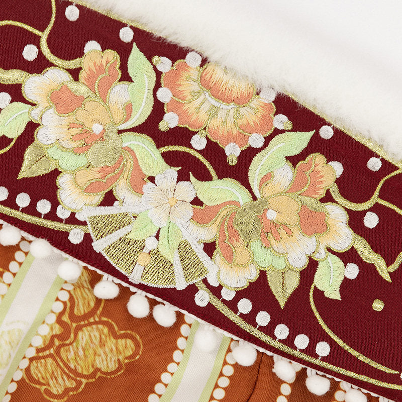 [Flower Fable] Tang Style Hanfu Set - Embroidered Beizi Coat & Ruqun Skirt