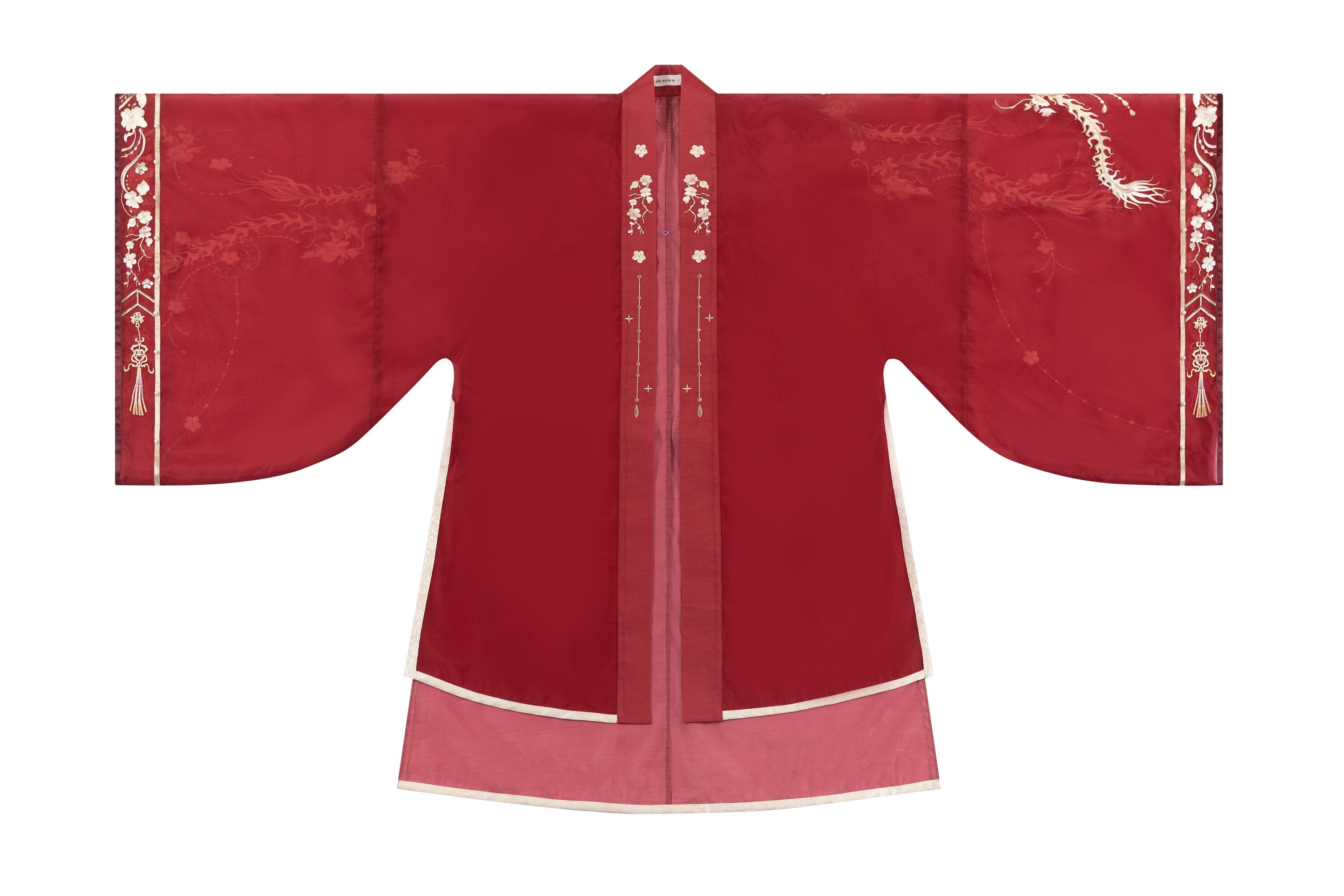"Qinse Qi" Chinese Wedding Hanfu: Embroidered Robe & Xiapei Set