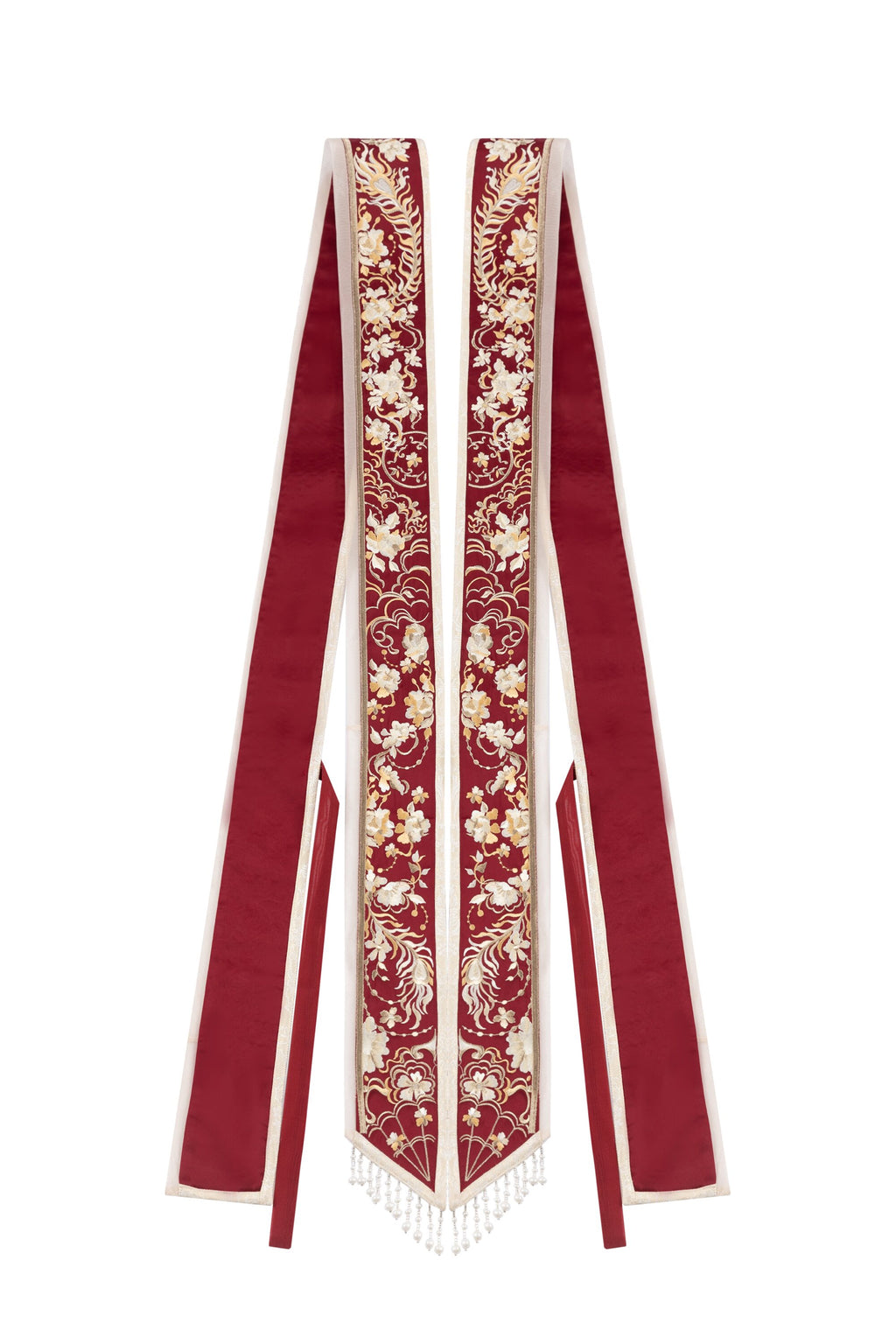 "Qinse Qi" Chinese Wedding Hanfu: Embroidered Robe & Xiapei Set