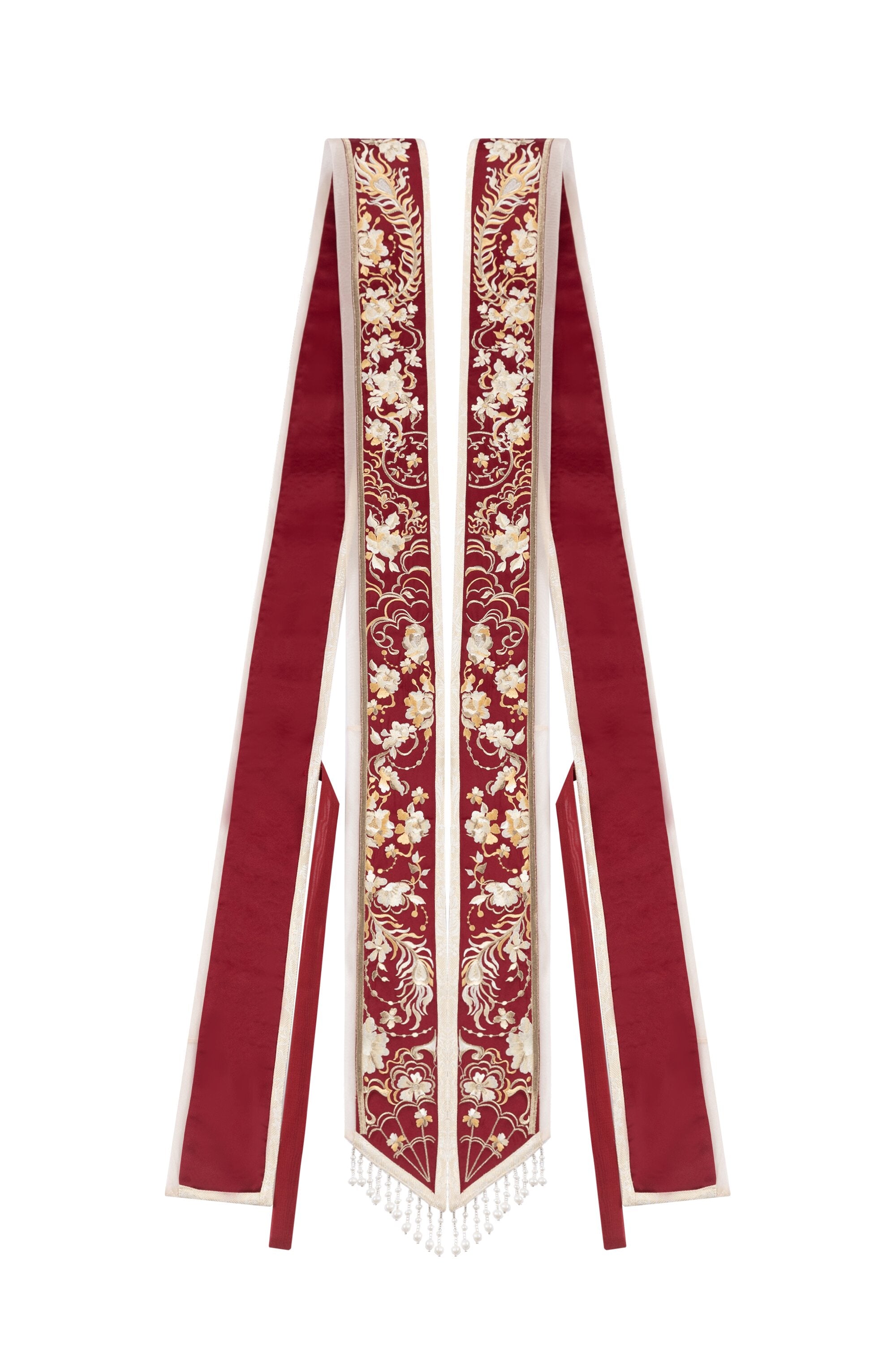 "Qinse Qi" Chinese Wedding Hanfu: Embroidered Robe & Xiapei Set