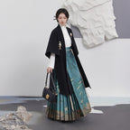 “山抹微云”仙鹤汉服：小个子友好妈咪裙套装