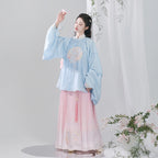 “浮光”2024新款汉服：绣花明制袄裙套装