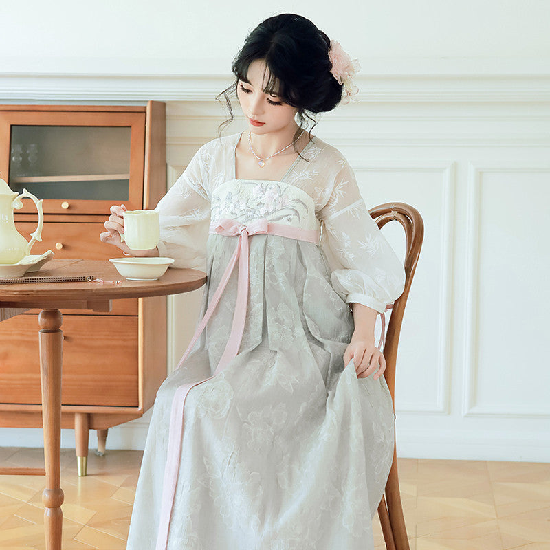 “雾里看花”可爱汉服：假两件套夏装 副图