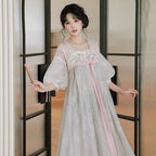 “雾里看花”可爱汉服：假两件套夏装