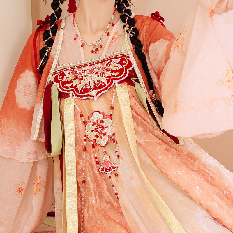 [TaiPingLe] Original Modern Hanfu: Improved Ruqun Dress Set with Chest-High Skirt - Autumn Neo-Chinese Outfit for Women