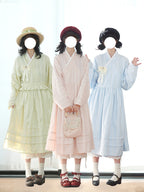 [HuaXin] Modern Ming Hanfu Set: Bijia Vest & Tieli Dress