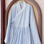 [HuaXin] Modern Ming Hanfu Set: Bijia Vest & Tieli Dress