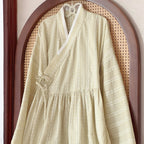 [HuaXin] Modern Ming Hanfu Set: Bijia Vest & Tieli Dress