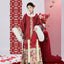 [锦绫] 明制汉服套装：织金袄裙/马面裙 婚服/新年装