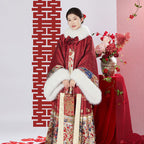 [锦绫] 明制汉服套装：织金袄裙/马面裙 婚服/新年装