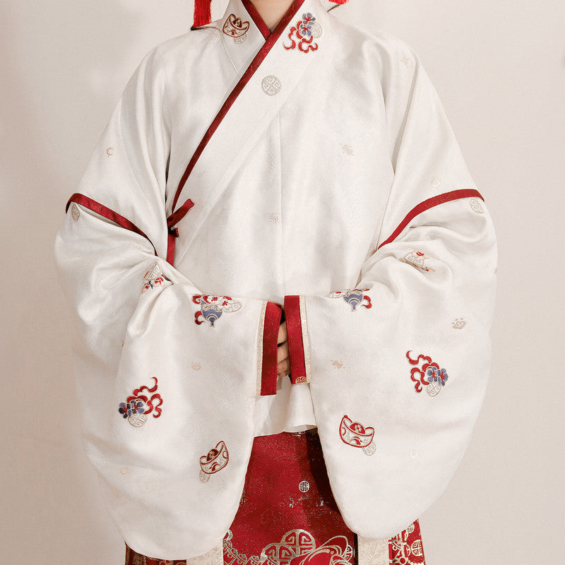[锦绫] 明制汉服套装：织金袄裙/马面裙 婚服/新年装