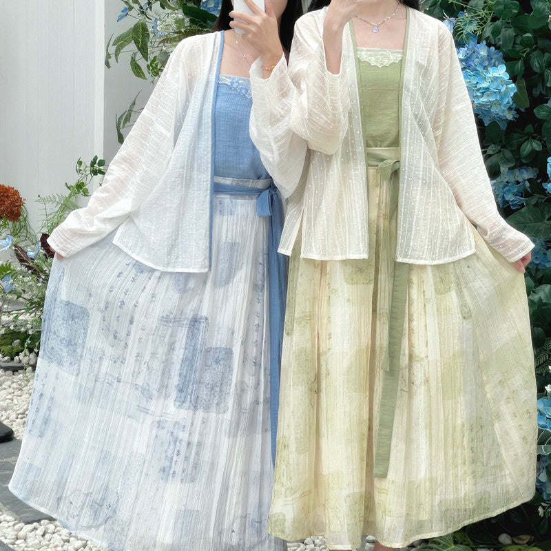 [Ling Lan Yu] Cool Tencel Han Element Summer Set - Daily Wear Secondary image