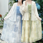 [Ling Lan Yu] Cool Tencel Han Element Summer Set - Daily Wear