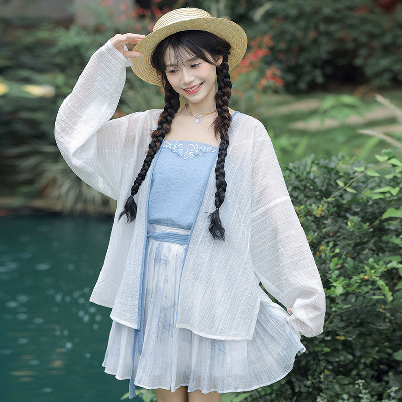 [Ling Lan Yu] Cool Tencel Han Element Summer Set - Daily Wear Main image