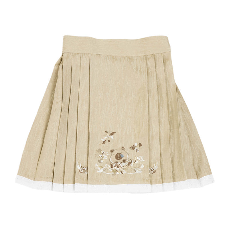 [Spring Capy] Ming Hanfu - Capybara Embroidered Mamian Set