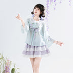 [YuNiYeYe] 现代汉服套装：可爱圆领上衣和蛋糕裙