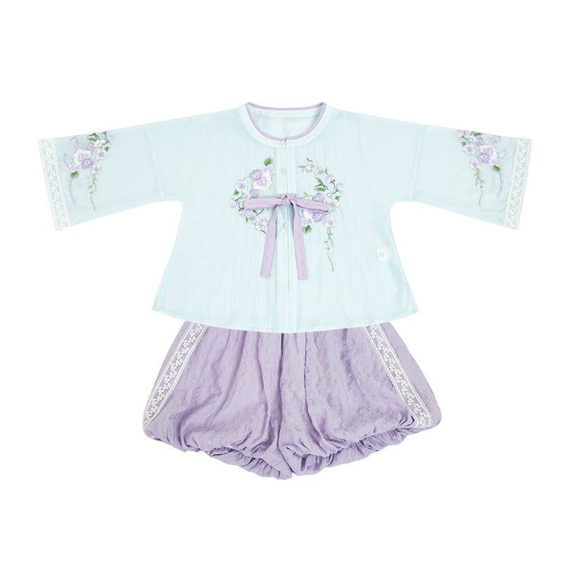 [YuNiYeYe] 现代汉服套装：可爱圆领上衣和蛋糕裙