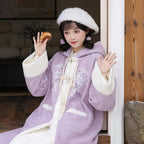 [XiangYu] Modern Hanfu: Embroidered Fleece Hoodie Jacket
