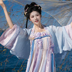 Luxury Embroidered Chest-High Ruqun - Tang Dynasty Hanfu Set