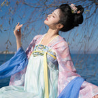 “休闲”唐汉服：重工刺绣襦裙套装