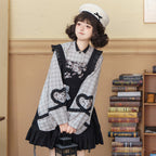 "Little Snow" Hanfu Set: Embroidered Dress & Overlay 2-Piece