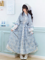 凤信团团明制汉服 - 渐变蓝色刺绣长裙