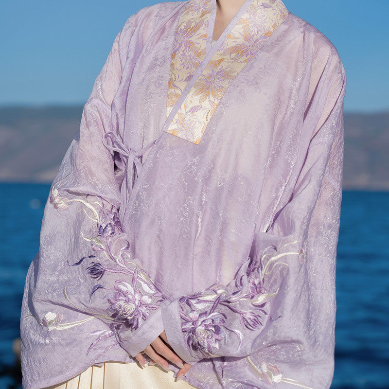 “紫藤萝”金织马面裙与两穿汉服套装
