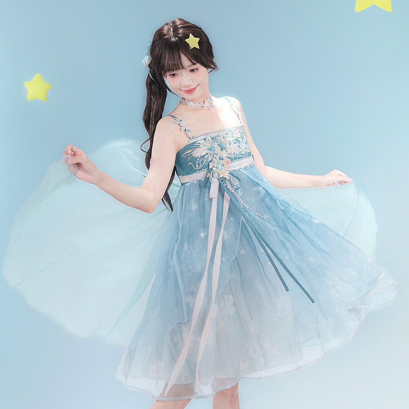 [Official] Balala the Fairies x Yaya: Fairy Ruqun Dress Set - Modern Hanfu Neo-Chinese Summer Outfit