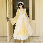 "Enamel" Ming Hanfu Set: Tencel Embroidered Tielie & Overlay
