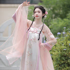 “桃花”晋制汉服：大袖衫襦 & 破裙