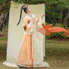 [碧桃天] 十二花神：石榴晋制汉服 - 女士改良花神套装