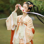 [碧桃天] 十二花神：石榴晋制汉服 - 女士改良花神套装