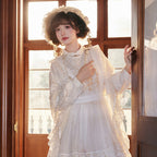 Original Rabbit & Butterfly Hanfu Set: Mamian Skirt & Overlay
