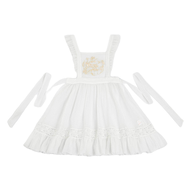 Original Rabbit & Butterfly Hanfu Set: Mamian Skirt & Overlay