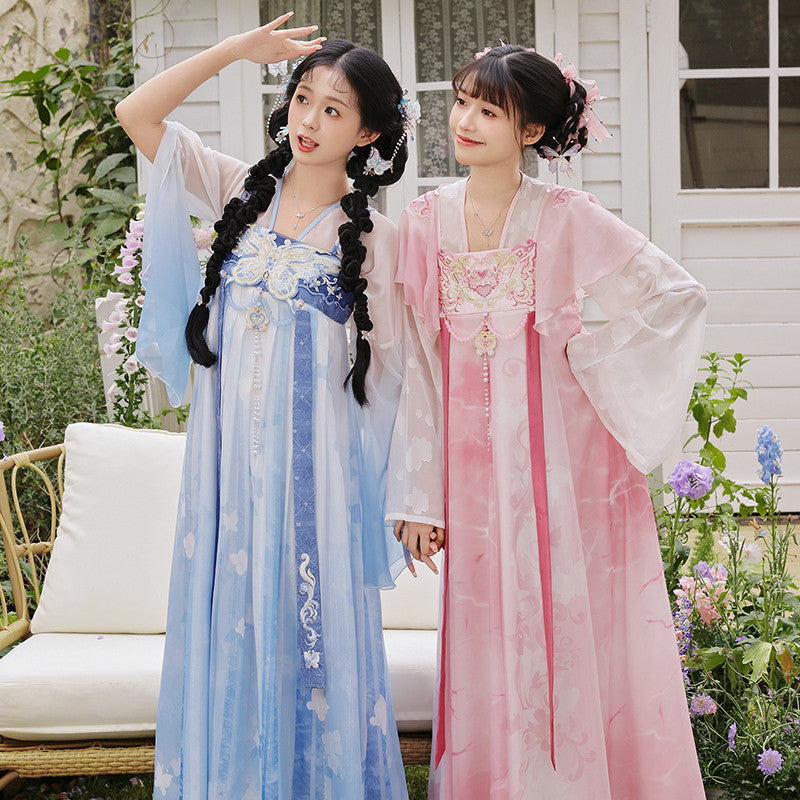 [官方] 巴啦啦小魔仙 x 美雪：现代汉服襦裙套装 - 粉色齐腰襦裙 & 上襦 - 新中式日常穿搭