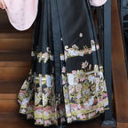 Nai Niu Xiao Mao Ming Dynasty Hanfu - Embroidered Mamian Skirt & Top Set - Modern Chinese Style