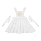 [Sweet & Cool Kitty] Modern Hanfu Set - Standing Collar Long Shirt & Over-Skirt - Neo-Chinese Daily Wear