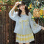 [Sea Salt Lemon] Modern Hanfu Set - Round Neck Shirt & Mini Skirt - Summer Neo-Chinese Daily Wear